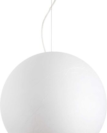 Pendellampe Ideal Lux Carta ø50 Cm Justerbar Højde 53-262 Cm Hvid