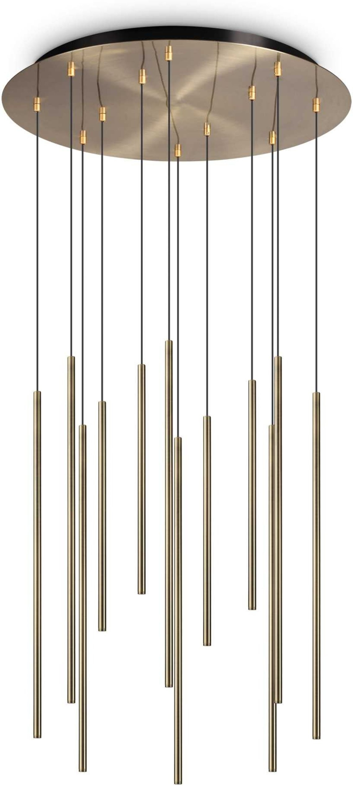 Pendellampe Ideal Lux Filo ø600 Mm Messing Integreret Led 23w 2400 Lm Ip20 Justerbar Højde 860-1500 Mm