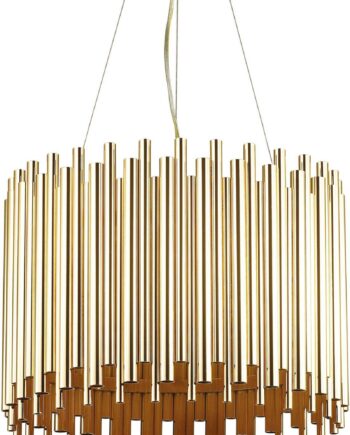 Pendellampe Ideal Lux Pan Loftlampe   Guld ø47 Cm Justerbar Højde 50-151 Cm 5xe27