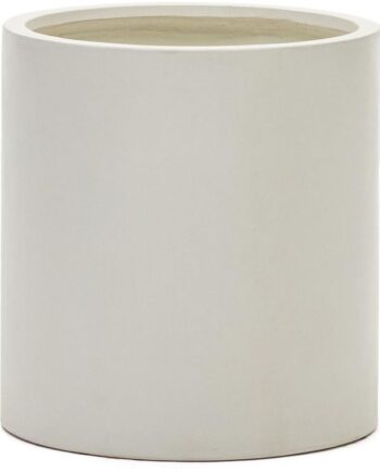 Plantekrukke Kave Home Aiguablava Cement Hvid H55ã ø52 Cm Nordisk Moderne Indendørs Udendørs