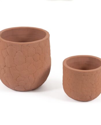 Plantekrukke Kave Home Simi Terracotta Rustik Brun ø50   46 Cm