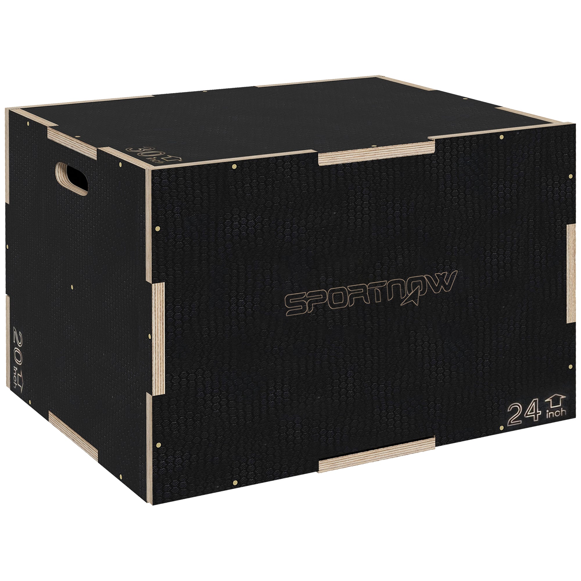 Plyo-boks Springboks Robust 61 51 41 Cm Sort Håndtag 10 Cm Op Til 120 Kg