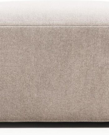 Puf Kave Home Blok   Pletafvisende Stof Beige Moderne Nordisk Design 41x70x90 Cm