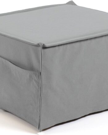 Puf Kave Home Lizzie Grå H45xb70xl60 Cm Med Soveplads Nordisk Design