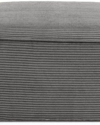Puff Fodskammel Kave Home Blok Fløjl Grå 41x70x90 Cm