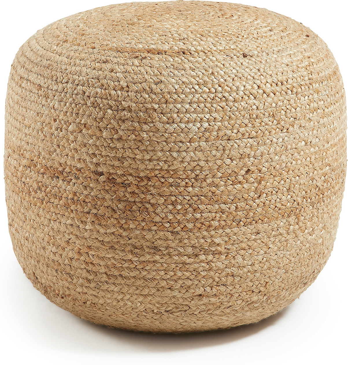 Puff Puf Kave Home Doc ø50ã H45 Cm Håndvævet Rattan Natur