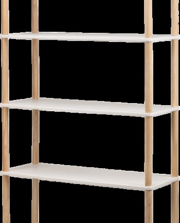 Reol Auckland Fra Nordlys Furniture     Hylder   Massivt Fsc-fyrretræ  Hvid  H154ã B76ã D26 Cm