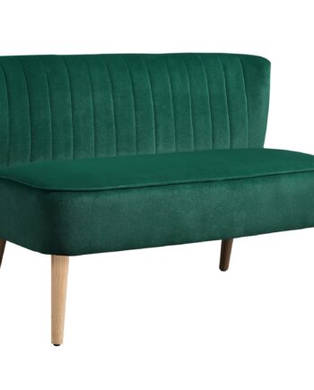 Retro Design  -personers Sofa  Træben  117 Cm   56   Cm   77 Cm  Mørkegrøn