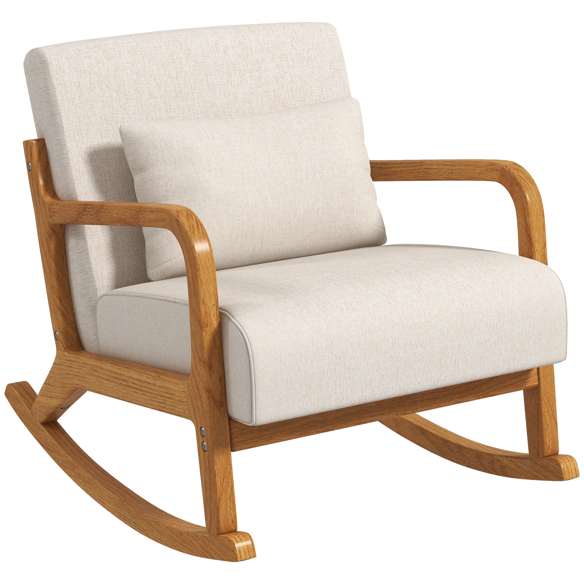 Retro Gyngestol Gummitræ 64 Cm 92 Cm 81 Cm Beige Brun