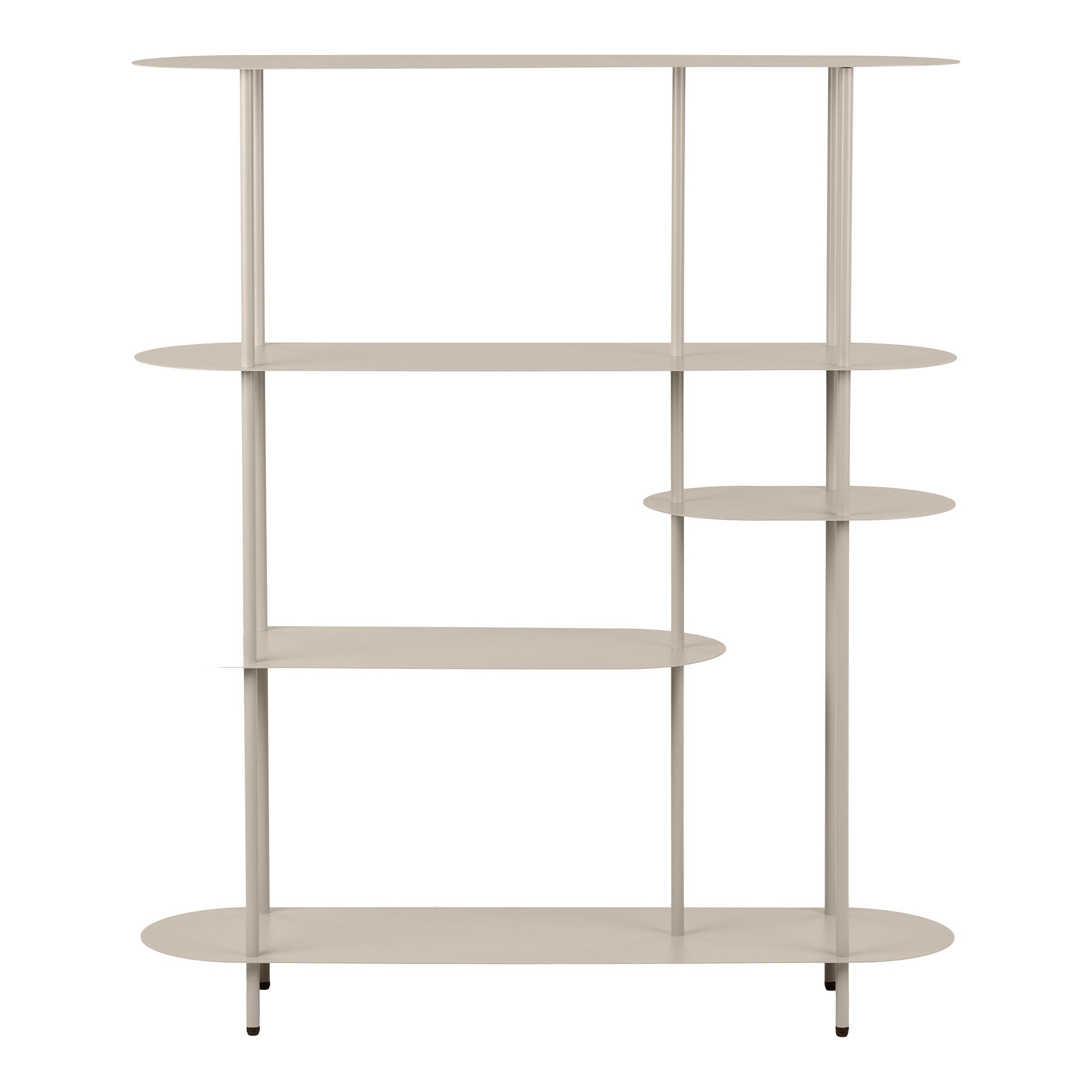 Rieti Reol Reol Hylder Asymmetrisk Metal Sand 31x118x139 Cm