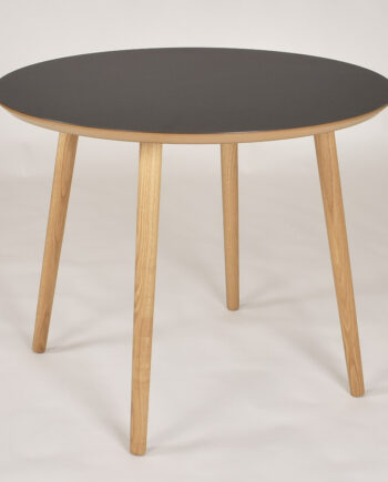 Ronda Spisebord     Linoleumsfarver    90 Cm  Sort
