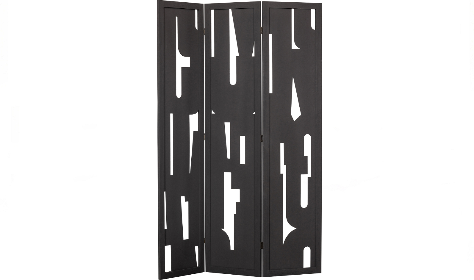 Rumdelingsskærm Woood Merel -panel Kammerskærm Mat Sort Mdf 170ã 120 Cm