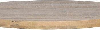 Rund Bordplade Woood Tablo Mangotræ ø120x5   Cm Natur Kalkvask