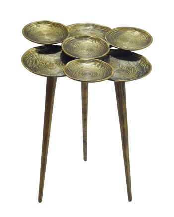 Rundt Sidebord 46 Cm   Guld Aluminium   Moderne Designbord