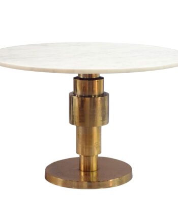 Rundt Sofabord 60 Cm   Guld Aluminium Med Hvid Marmorbordplade   Moderne Designbord