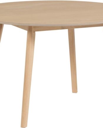 Rundt Spisebord Kave Home Batilde ø120 Cm Asketræ Natur Nordisk Moderne Plads Til   Pers