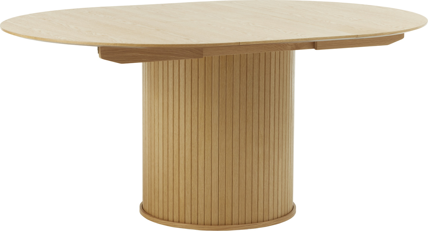 Rundt Spisebord Med Udtræk Nordique Design Nola Natur ø120-167 H75 Cm