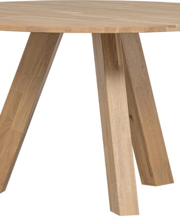 Rundt Spisebord Woood Rhonda   Fsc-certificeret Eg  Natur ø129   H75 Cm