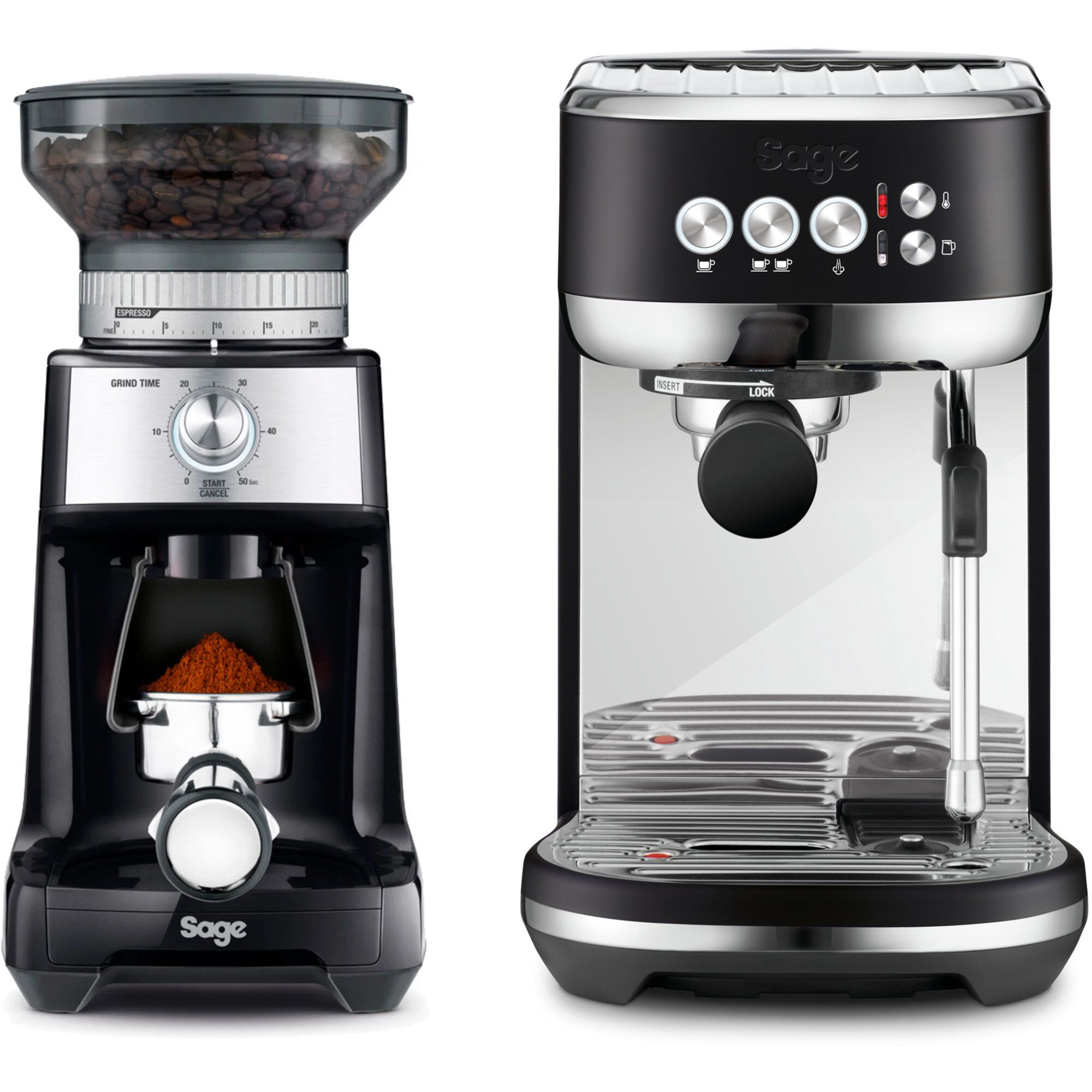 Sage The Bambino Plus Espressomaskine   Kaffekværn  Sort