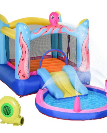 Selvoppusteligt Hoppeborg Inklusive Blæser  Plaster    Trampolin    Vandbassin    Rutsjebane  360   175   180 Cm