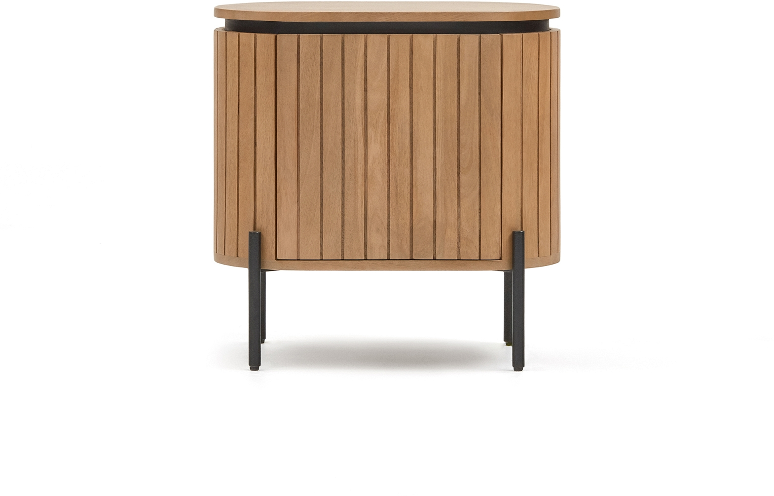 Sengebord Kave Home Licia Massivt Mangotræ Jernben Rustik Charme 55x35 Cm