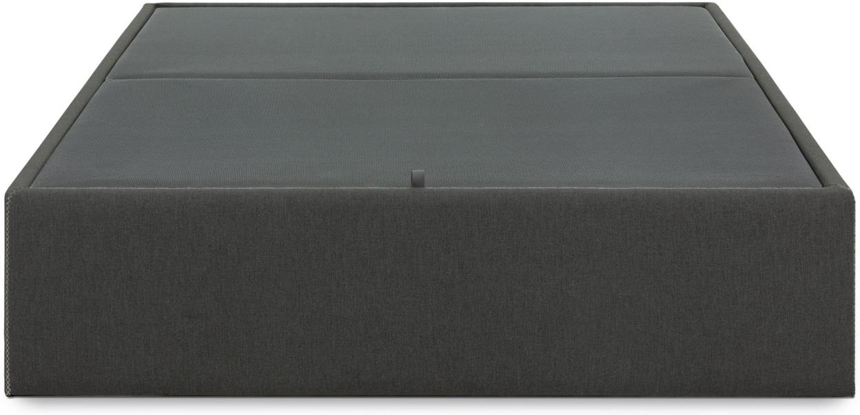 Sengebund Kave Home Matters 150x190 Cm Sort Med 855 Opbevaring Og Aftageligt Betræk