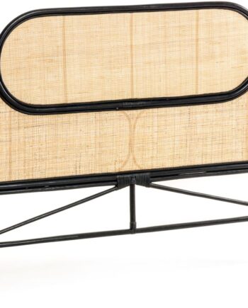 Sengegavl Hovedgærde Kave Home Lalita   Håndflettet Rattan   Vintage Colonial Design B170   H120 Cm
