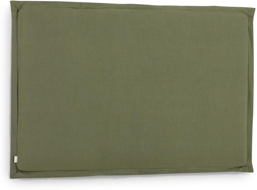 Sengegavl Kave Home Tanit Polstret Grøn Hør-viskose Fsc Fyrretræ H106xb166 Cm