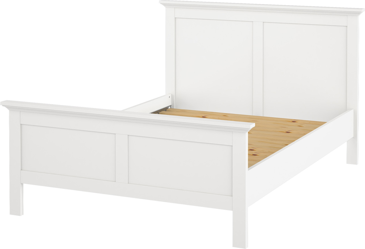 Sengeramme Vesterholm Nora Til Dobbeltseng 140x190 Cm Hvid Spånplade Med Lamelbund