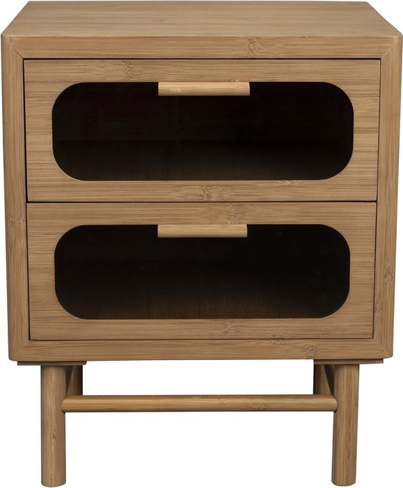Sidebord Dutchbone Caroun Bambustræ Nougat Med Skuffe H54ã B45ã L38 Cm
