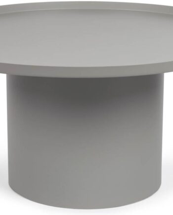 Sidebord Kave Home Fleksa  Småbord ø72   36 Cm Metalgrå   Nordisk Moderne Design