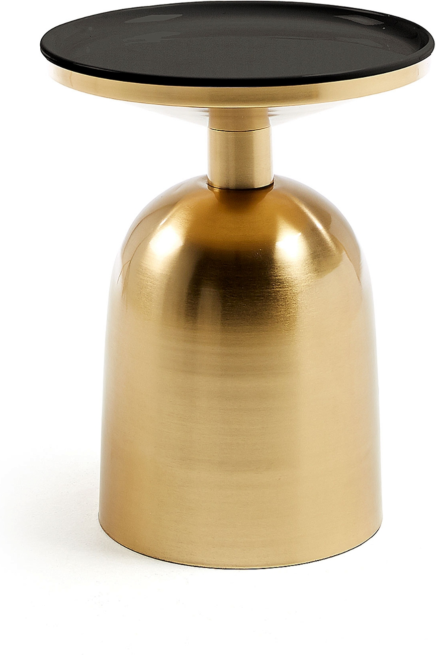 Sidebord Kave Home Physic Metal 38x38x45 Cm Guld Sort Moderne Småbord