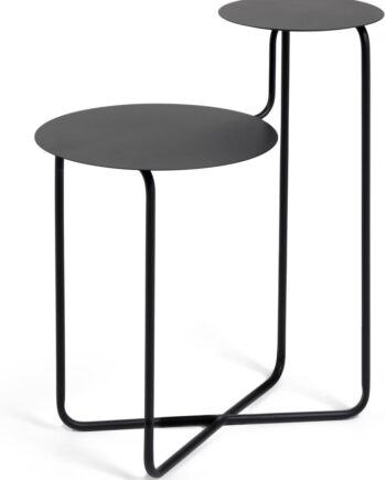 Sidebord Kave Home Vidalita   Moderne Metalbord   Industrielt Nordisk Design  Sort  60x60x60 Cm