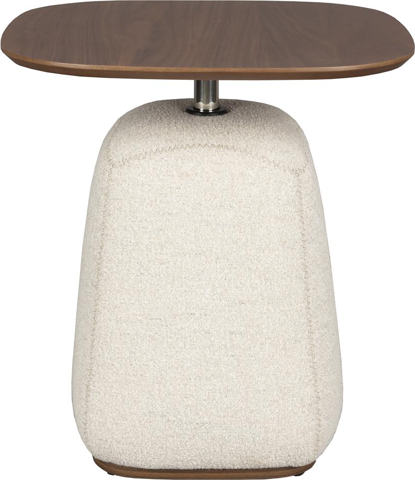 Sidebord   Småbord Dutchbone Shelly   Mudderbrun Mdf Med Finérfinish Og Rustfrit Stål 48x48x51   Cm