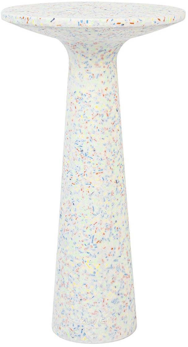 Sidebord Småbord Zuiver Victoria Offwhite Terrazzo ø30 H56 Cm Indendørs Udendørs