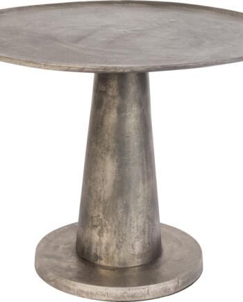 Sidebord Til Stuen   Sofabord Dutchbone Brute   Stengrå Aluminium ø63 Cm H49   Cm Vintage