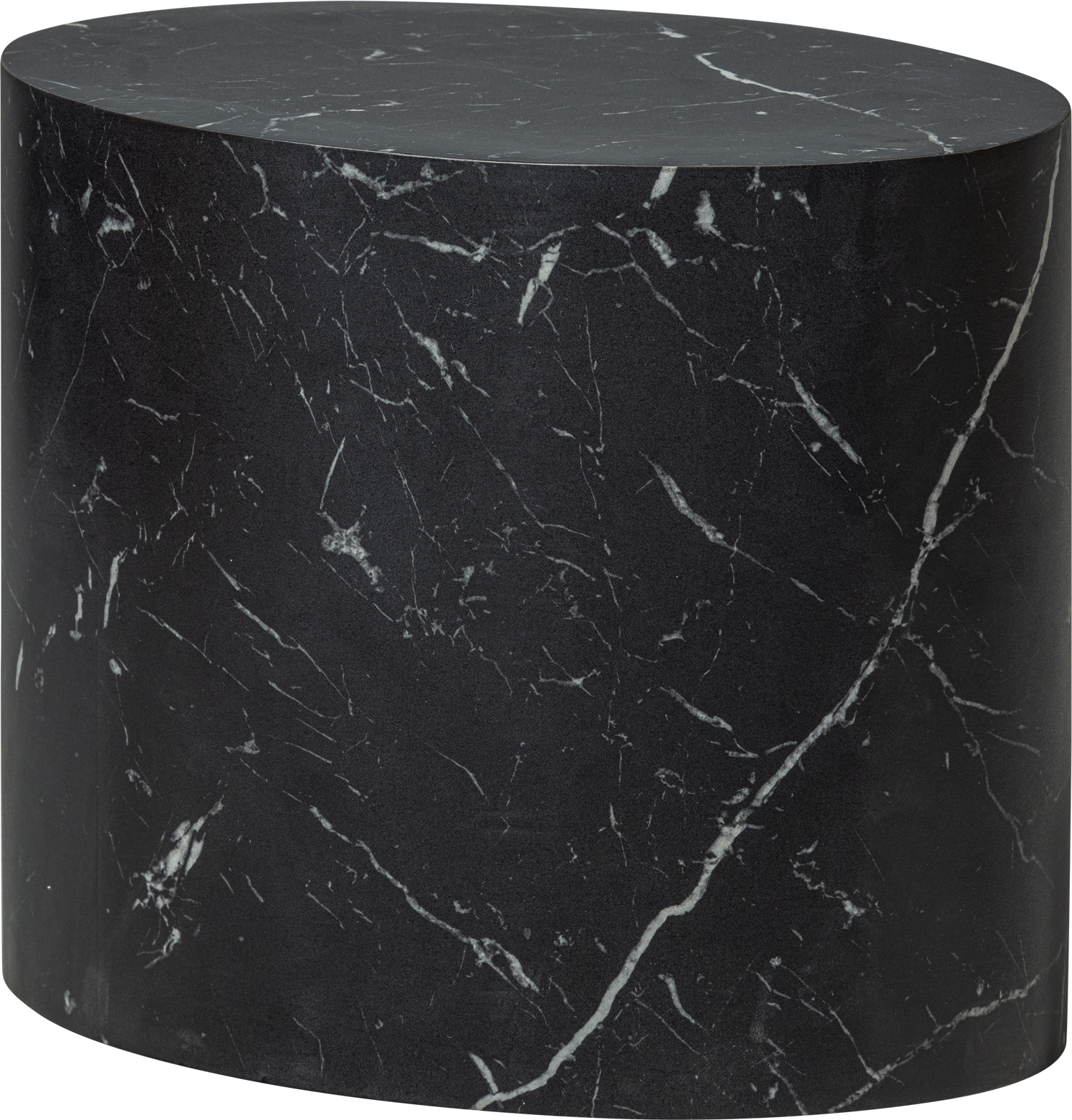Sidebord Woood Collection Quint Sort H40 B48 D33 Cm Træ Småbord Med Marmorlook