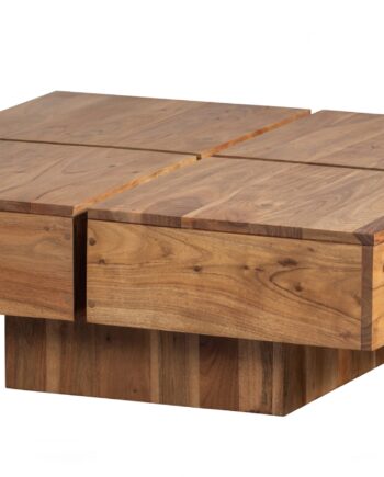 Sidebord Woood Exclusive Lyra   Akacietræ Naturfarvet Lille Bord H30   B80   D80 Cm