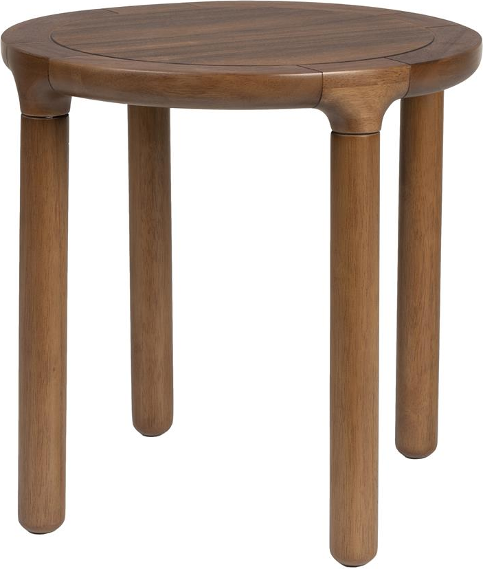 Sidebord Zuiver Storm Mudderbrun Asketræ Egfinér ø45 H45 Cm -rille Småbord