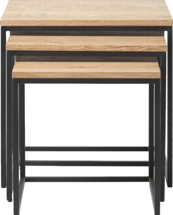 Sideborde Nordique Design Rivoli  Multifunktionelle Indskudsborde   Egetræ Og Metal  50   50 Cm