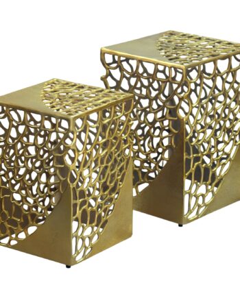 Sidebordssæt   Stk    Guld Aluminium   Moderne Designborde   Metal