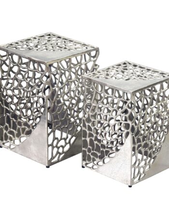 Sidebordssæt   Stk    Sølv Aluminium   Moderne Designborde   Metal