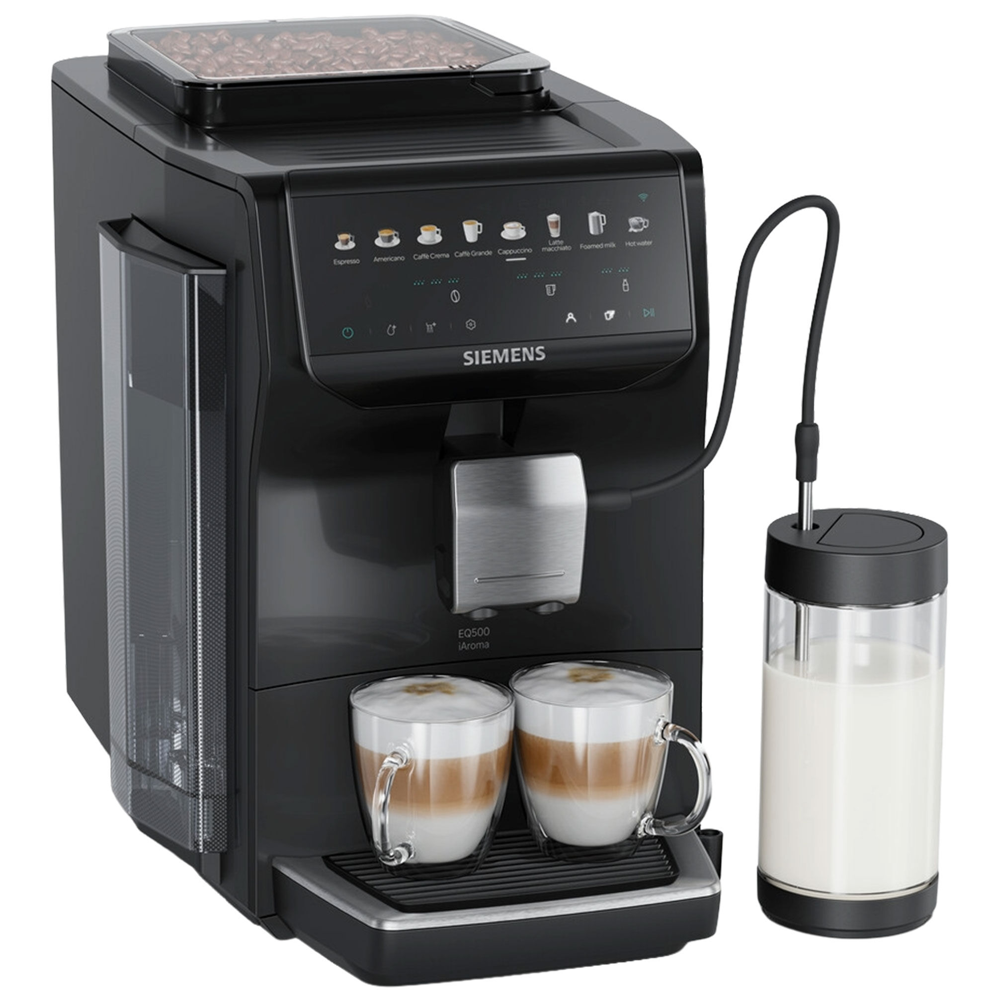Siemens Eq500 Iaroma Tp555em7 Helautomatisk Espressomaskin  Svart