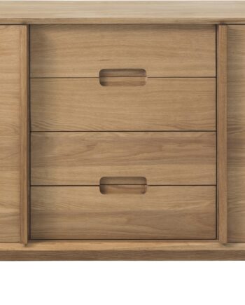 Skænk Nordique Design Rho   Egetræsfinér Med Lakoverflade  Natur 160x45x80 Cm