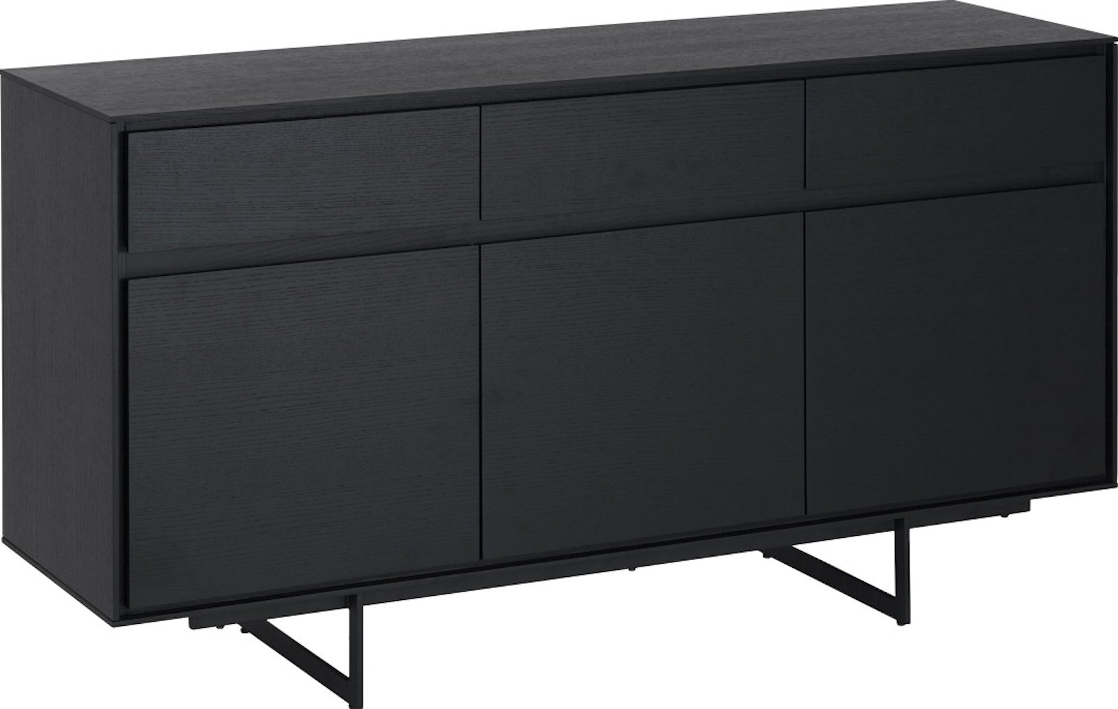 Skænk Sideboard Raymond Hallmark Wansford Sort Træ 155x45x82 Cm