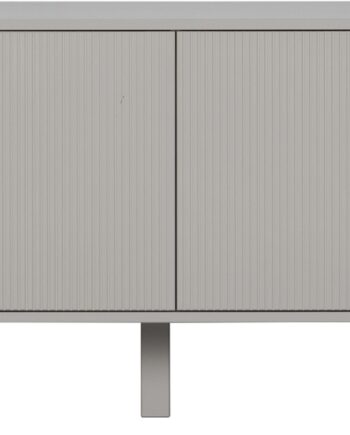 Skænk Woood Madu Sky-grå   Fyrretræ Og Metal Med   Døre Og   Hylder  160x46x56 Cm