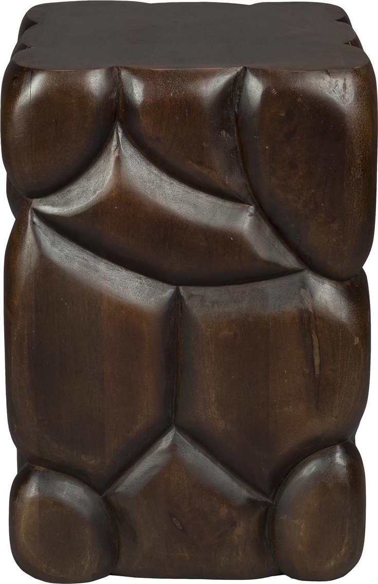 Skammel Dutchbone Brooklyn Solidt Antracit Mangotræ H45 B30 L30 Cm