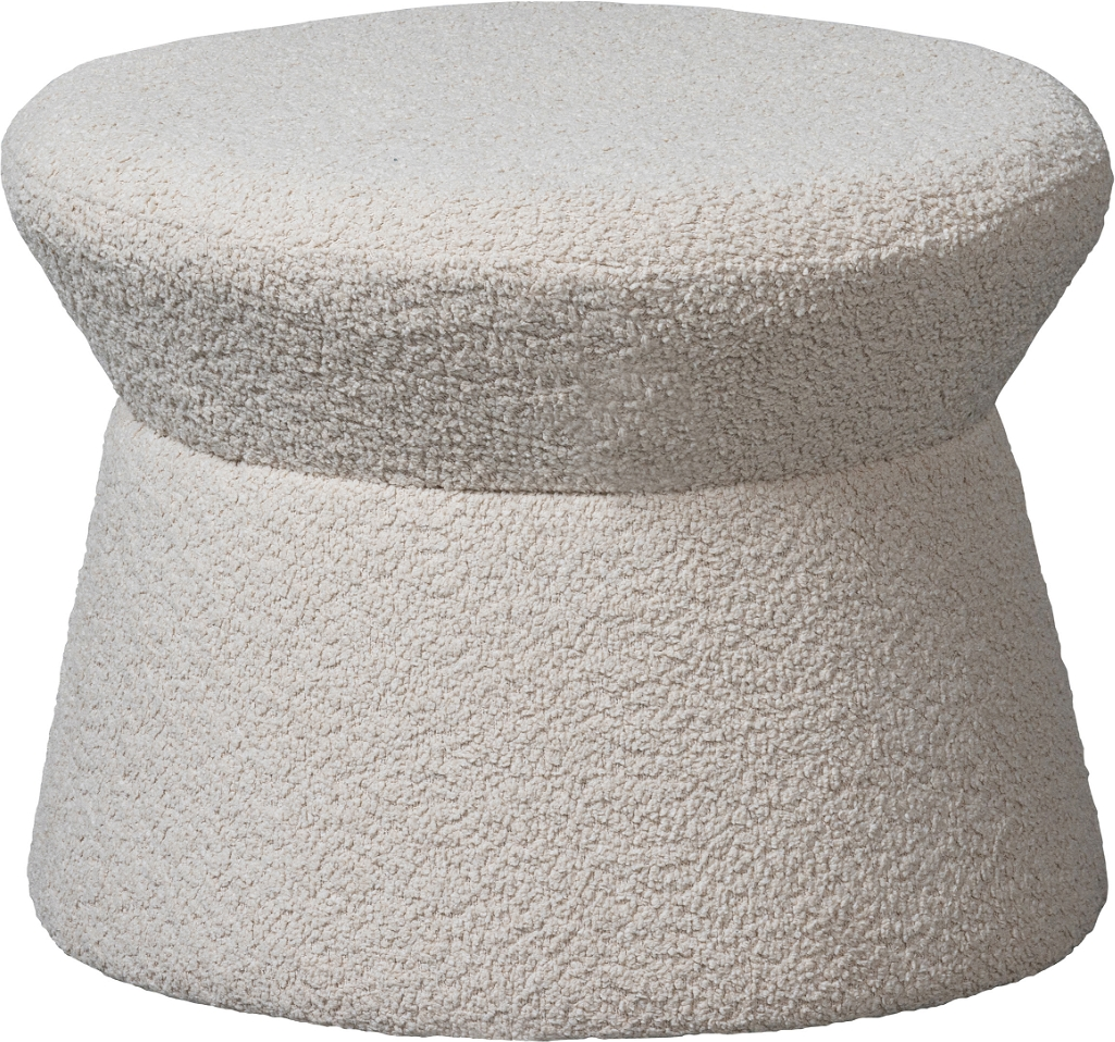 Skammel Fodskammel Woood Rowan Bouclé Natur ø52 H40 Cm