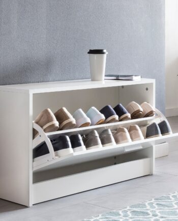 Skoskab   Moderne Look  Med Vippefunktion  80   47   24 Cm  Hvid