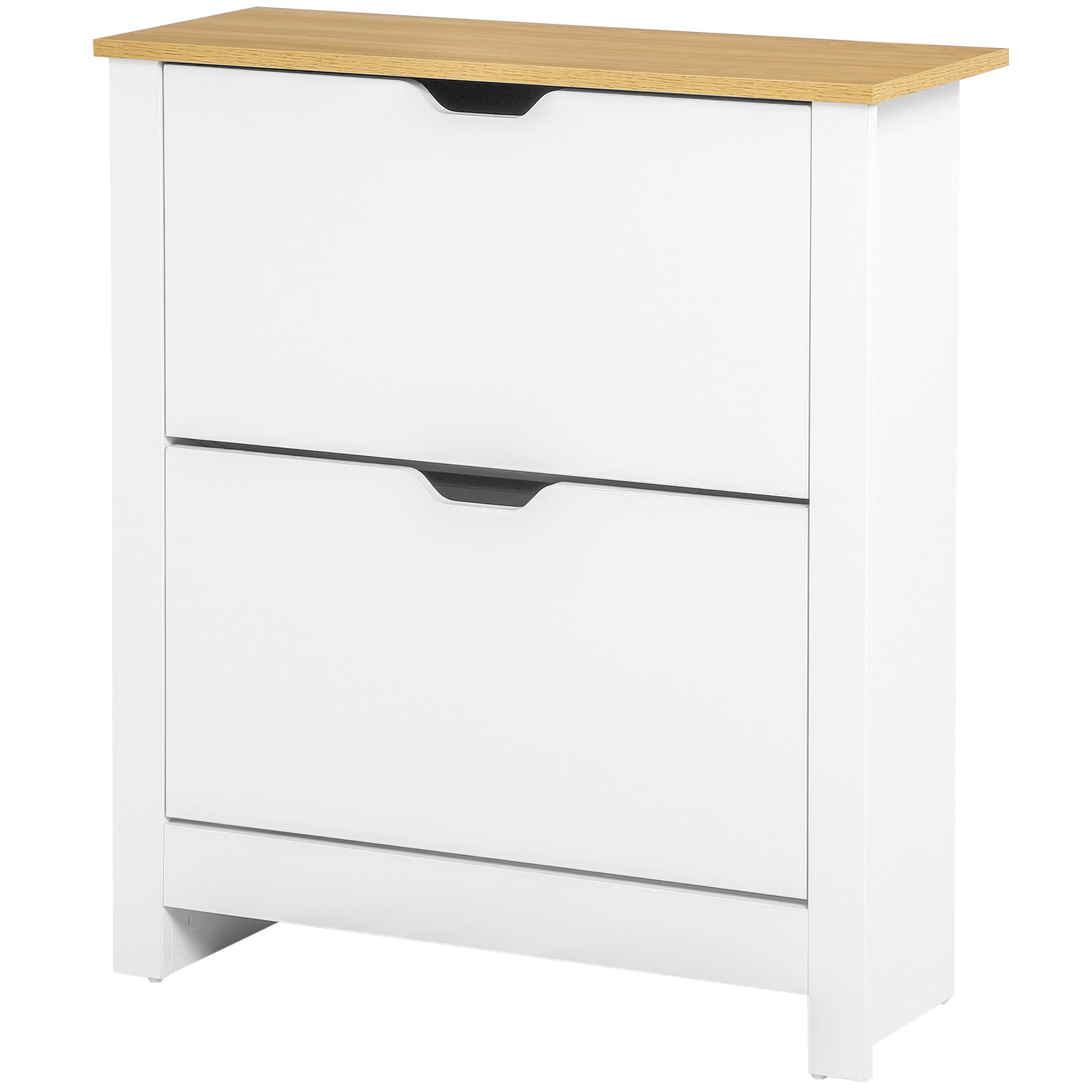 Skoskab Med Skoopbevaring Rum 12 Par Sko 72 Cm 26 Cm 80 Cm Hvid Brun